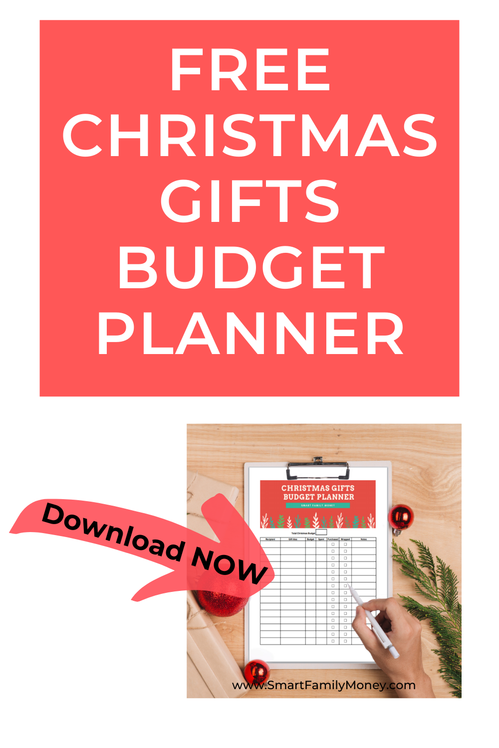 Christmas Gift Planner Printable - Smart Family Money